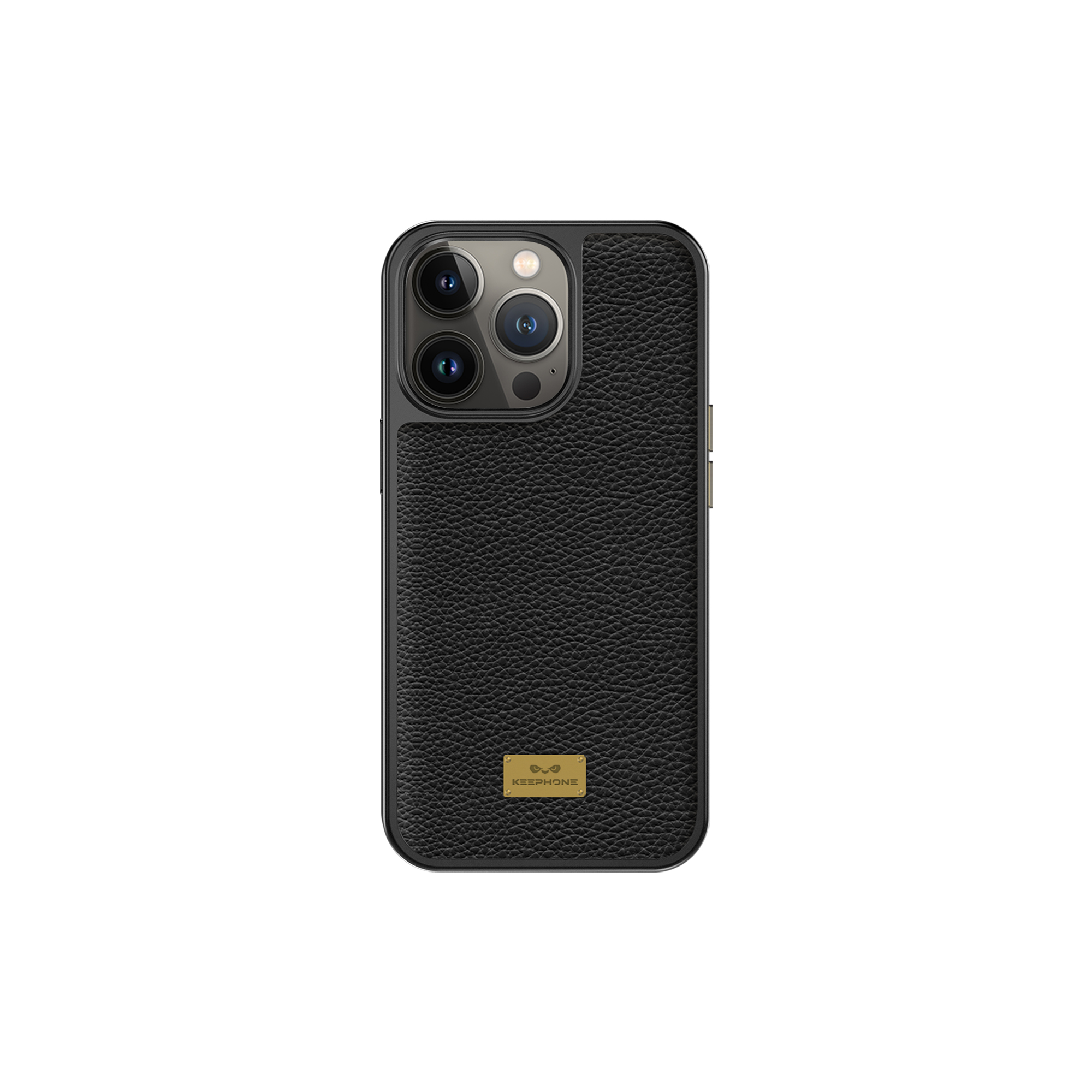 фото Чехол-накладка Keephone FengShang Series для iPhone 14 Pro Max искусственная кожа (черный)