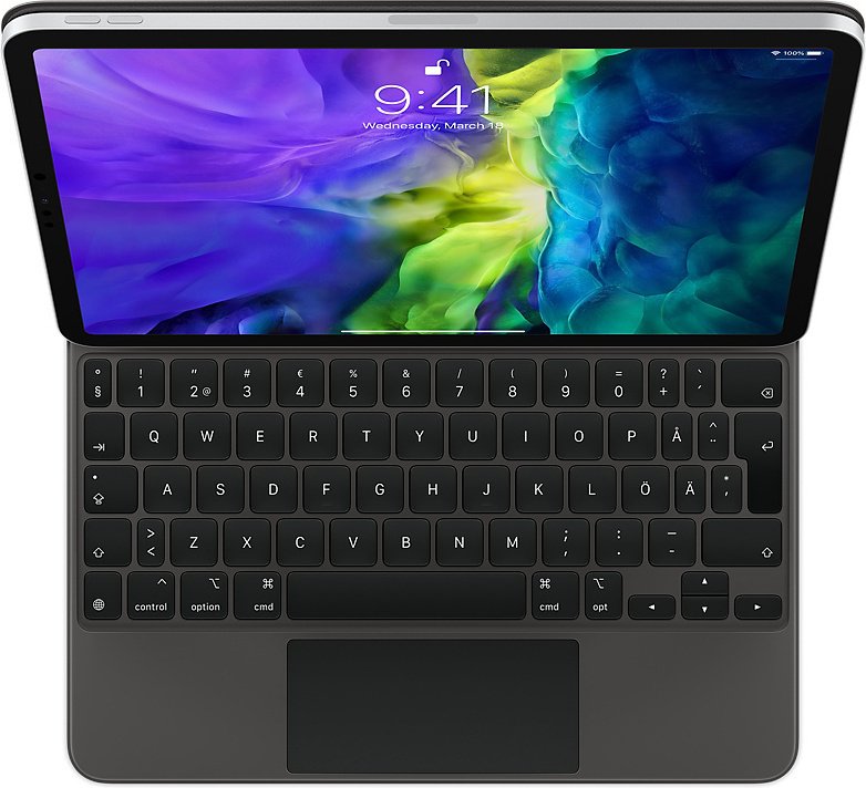 фото Apple Magic Keyboard с трекпадом для iPad Pro 11" (3-го и 4-го поколений) и iPad Air (4-го и 5-го поколений) русская раскладка (черный) (MXQT2)