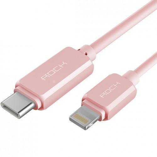 фото Кабель Rock RCB0414 (Type-C) на (Lightning) 100см (Rose Gold)