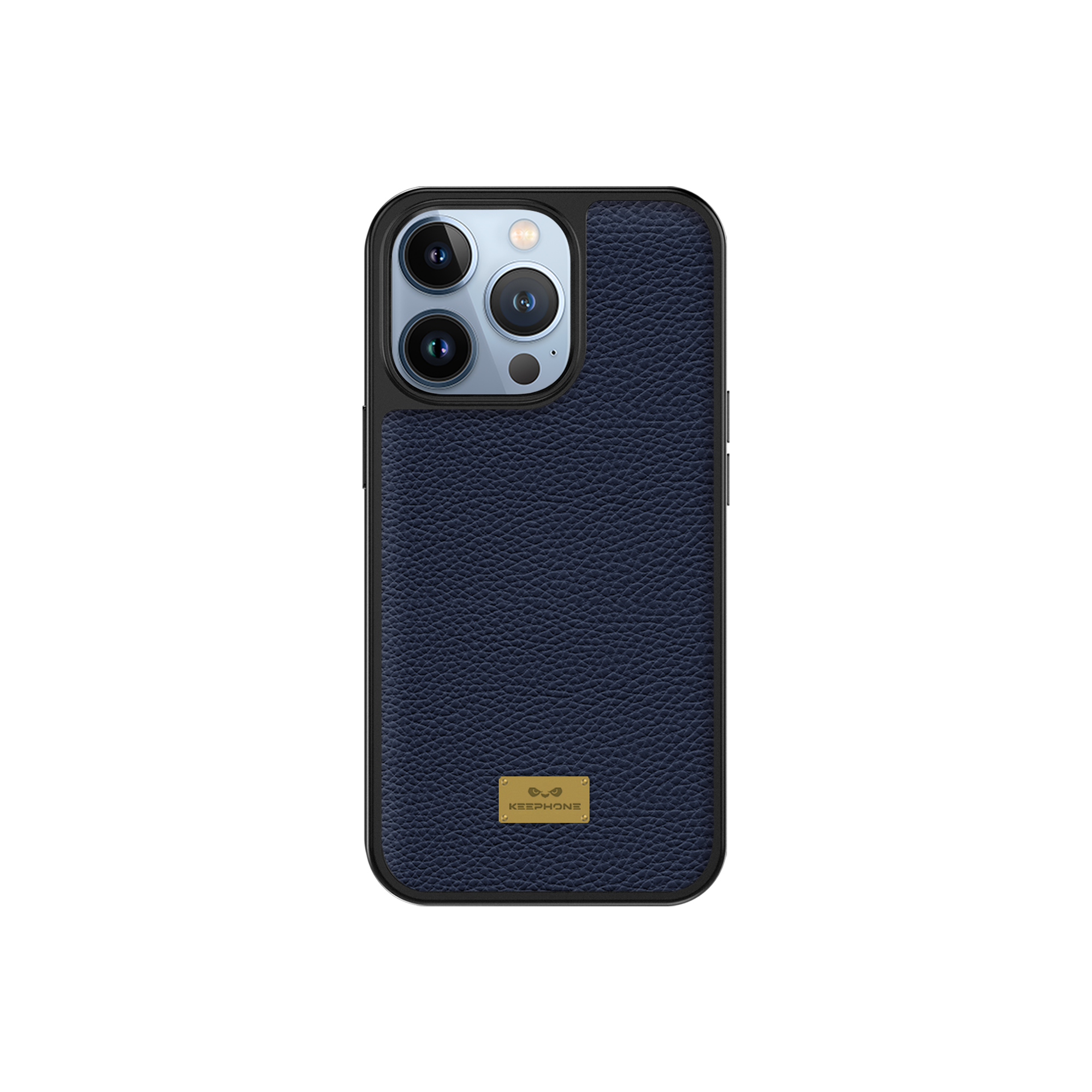 фото Чехол-накладка Keephone FengShang Series для iPhone 14 Pro Max искусственная кожа (синий)