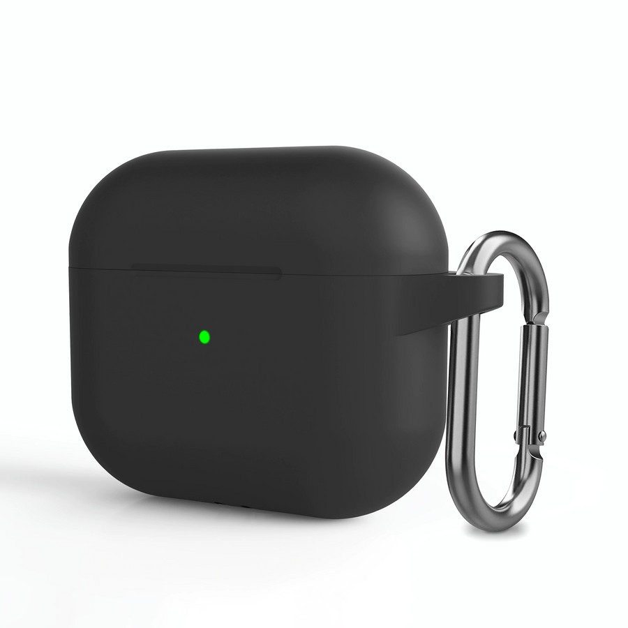 фото Чехол Protective Case для AirPods 3 силиконовый с карабином (черный)