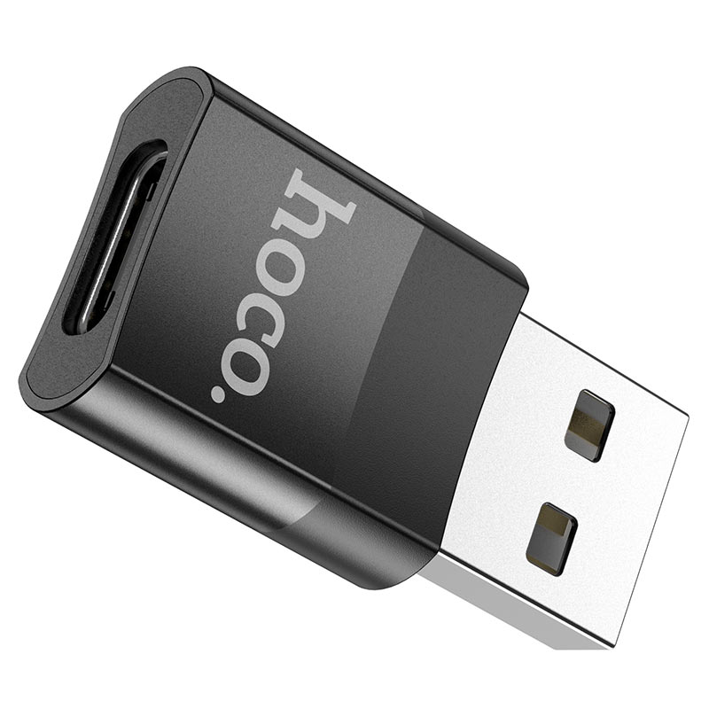 фото Адаптер Hoco UA17 USB 2.0/Type-C (черный)