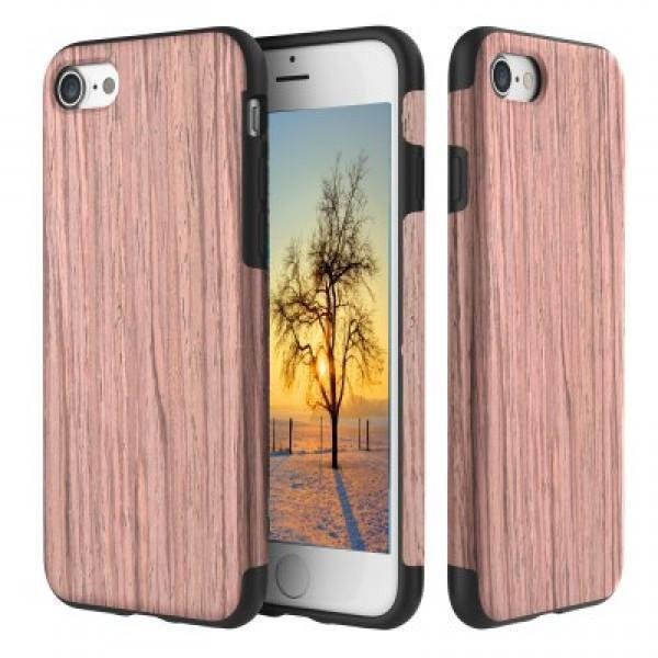 фото Чехол-накладка Rock Origin Series Wood для Apple iPhone 7 Plus/8 Plus резина под дерево (Sandalwood)
